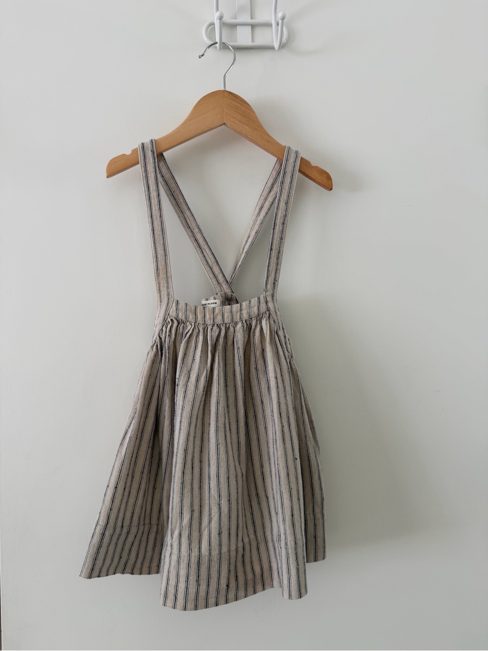 SOOR PLOOM Eloise Linen and Cotton Striped Suspender Dress | Ecru - Picture 4 of 13